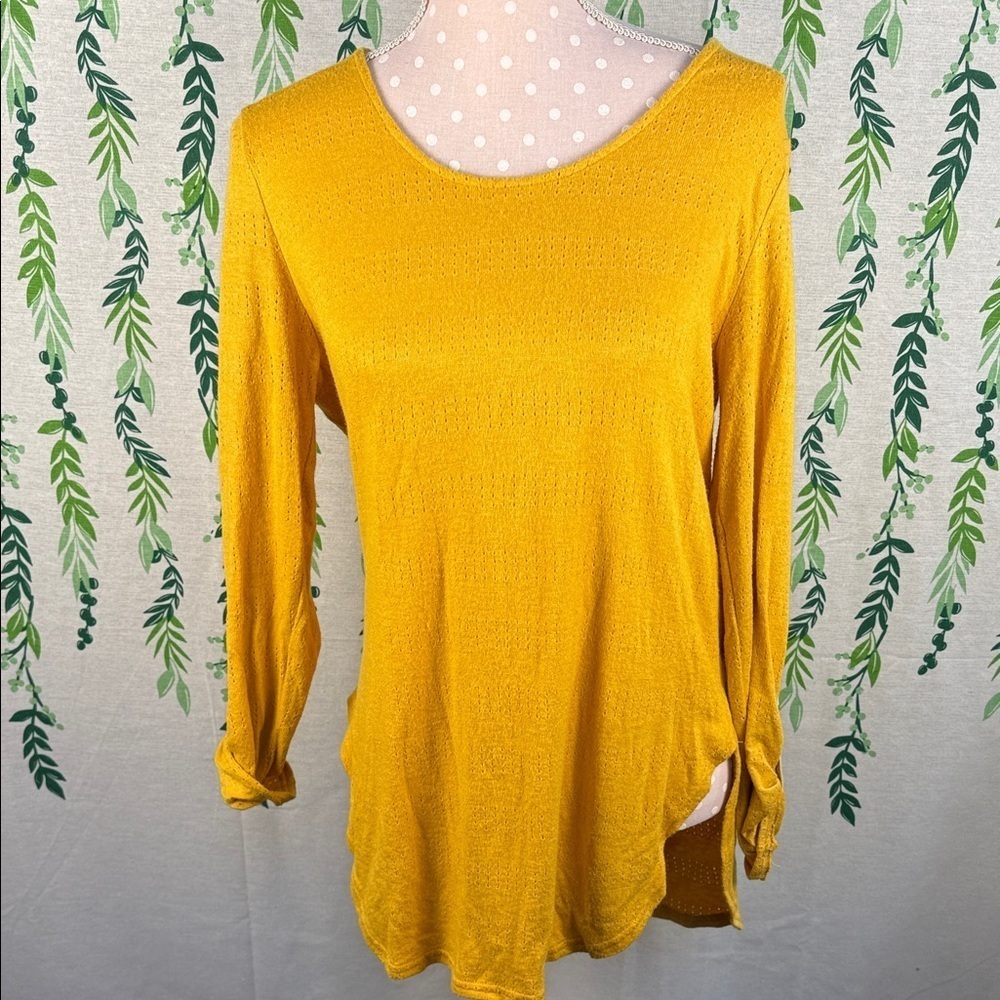 Elegant Mustard Long Sleeve Sweater A3